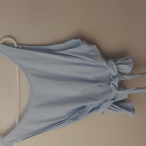 Lululemon Tank Top/ Sexy/ Sz 8/Baby Blue/ Tie Up/ NWOT/ Yoga/ Gym/ Beach - Picture 2 of 5